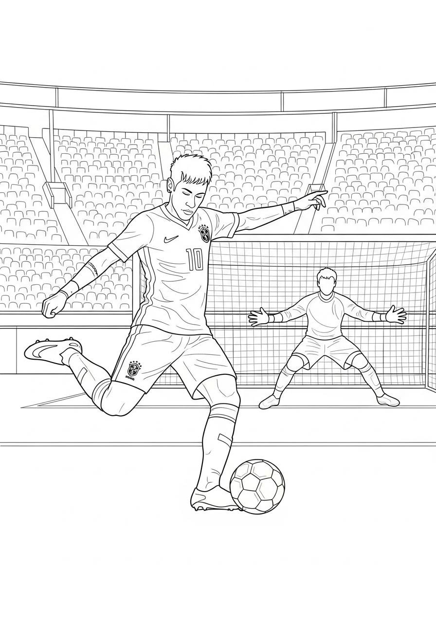 Neymar Coloring Pages 10 Neymar coloring pages free 1