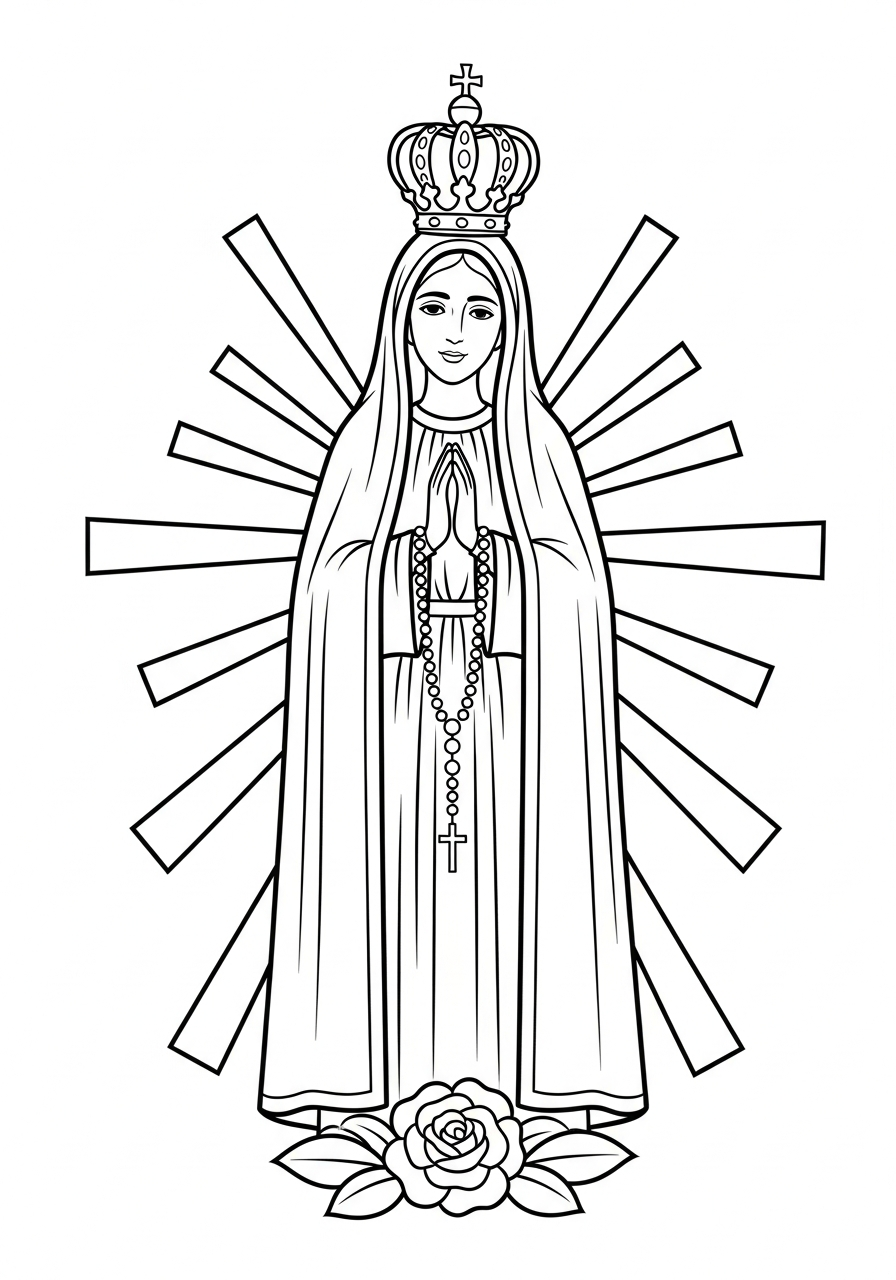Our Lady of Fátima Coloring Pages 2 adult coloring pages Our Lady of Fátima