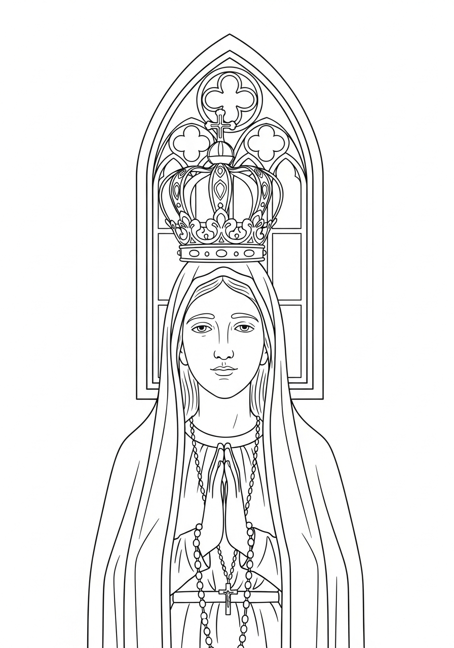Our Lady of Fátima Coloring Pages 11 adult Our Lady of Fátima coloring pages 1