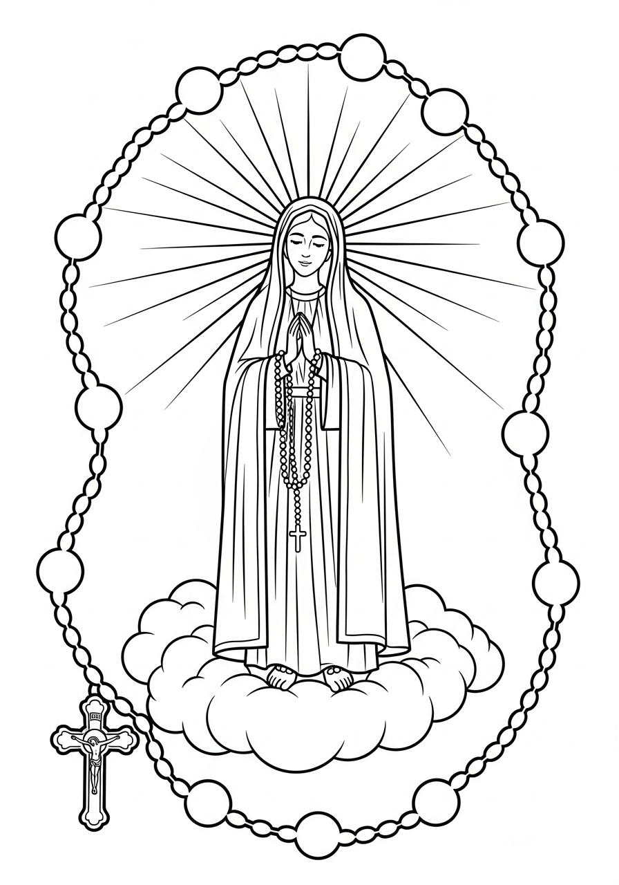 Our Lady of Fátima Coloring Pages 15 cute coloring pages Our Lady of Fátima