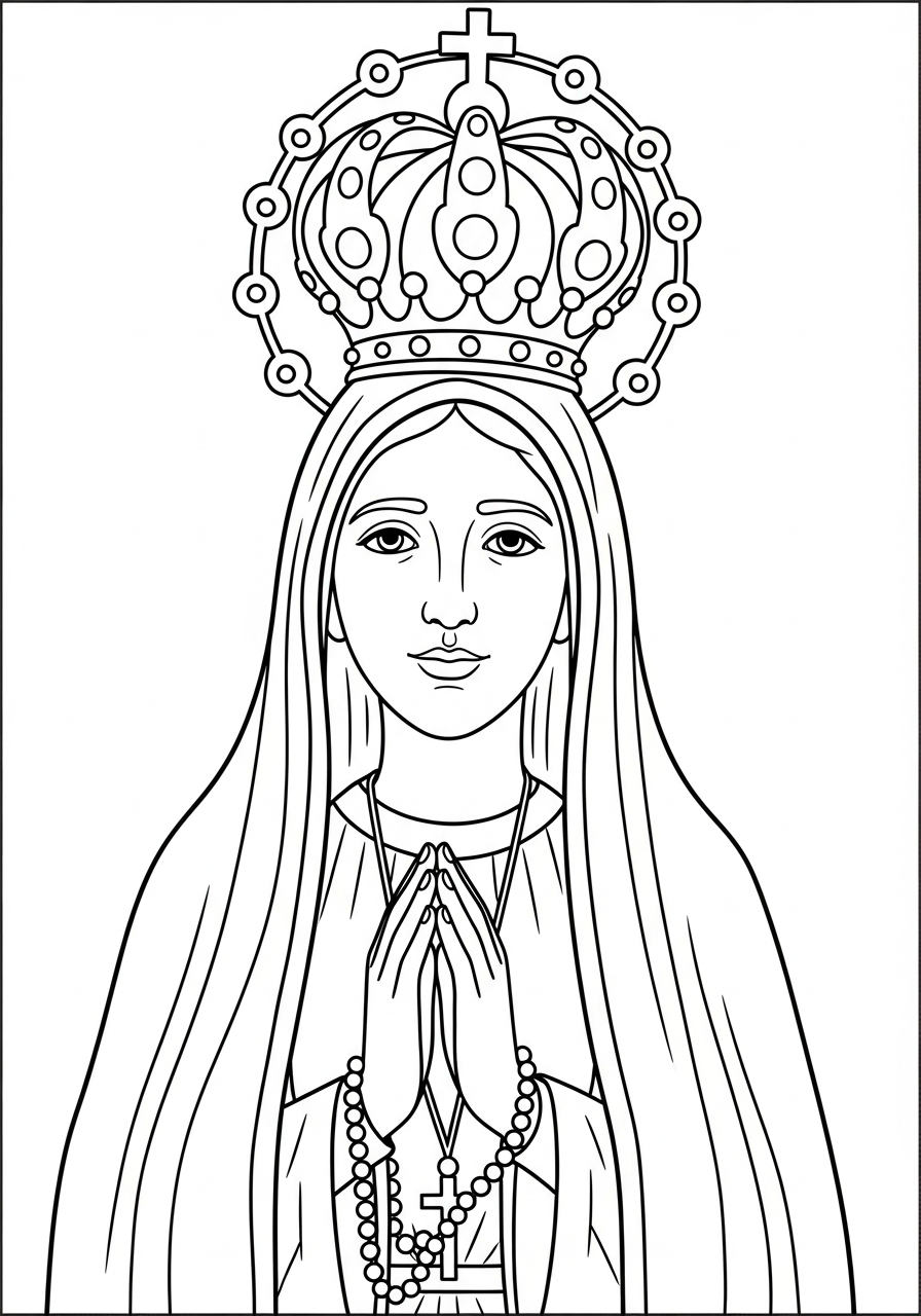 Our Lady of Fátima Coloring Pages 17 Our Lady of Fátima coloring pages free