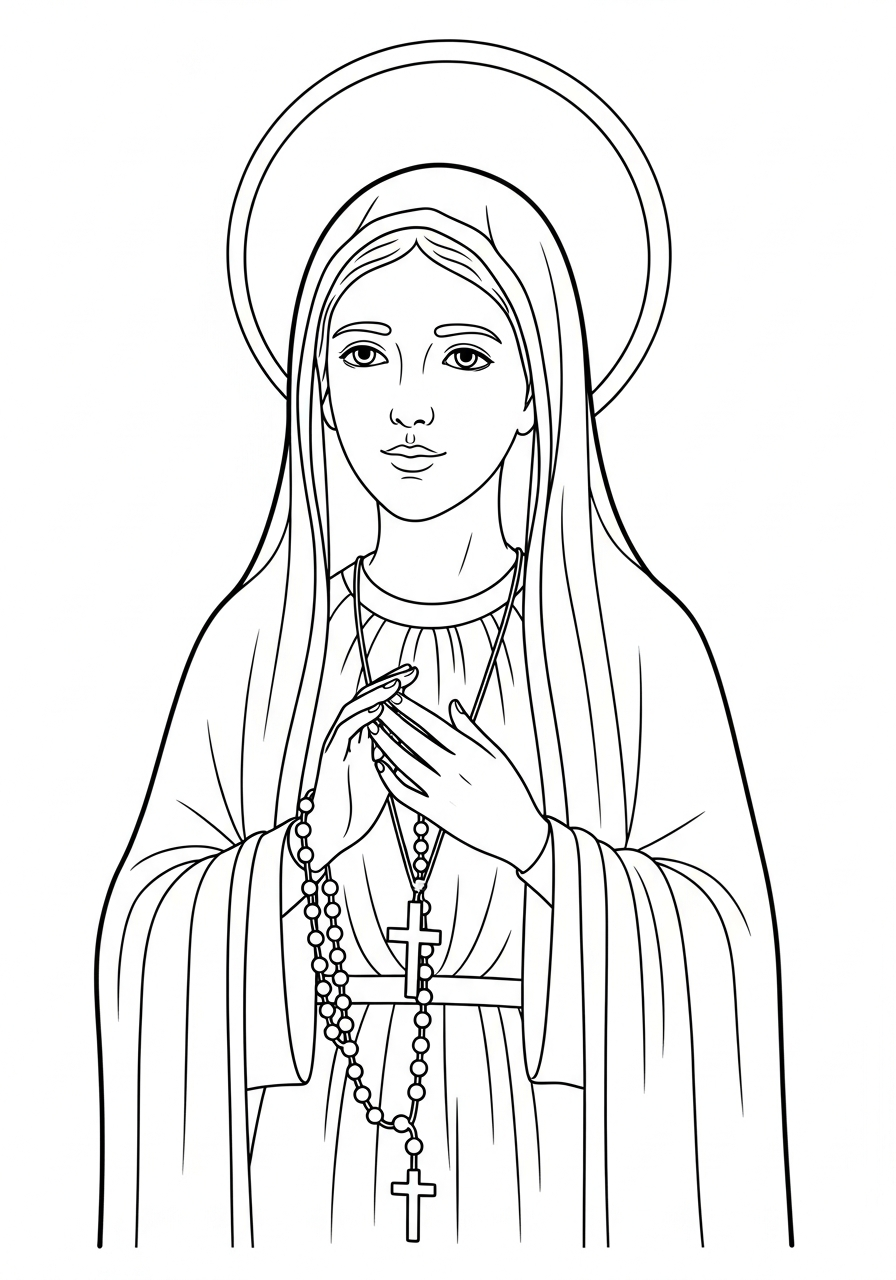 Our Lady of Fátima Coloring Pages 5 adult coloring pages Our Lady of Fátima 1
