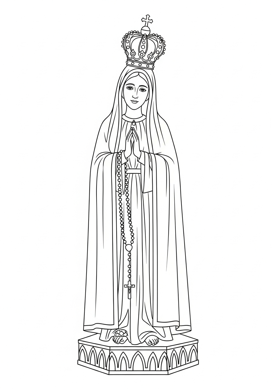 Our Lady of Fátima Coloring Pages 8 Our Lady of Fátima coloring book pages