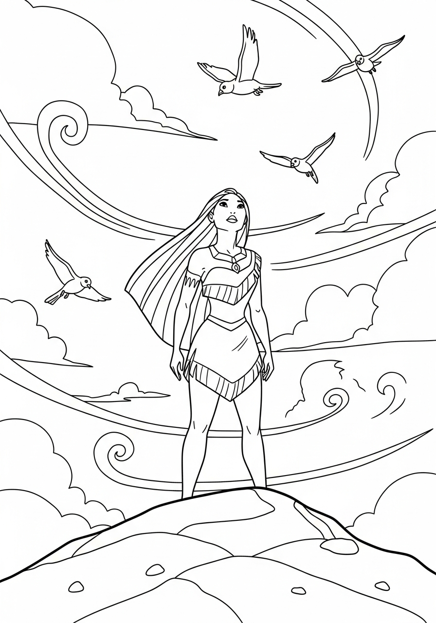 free coloring pages Pocahontas