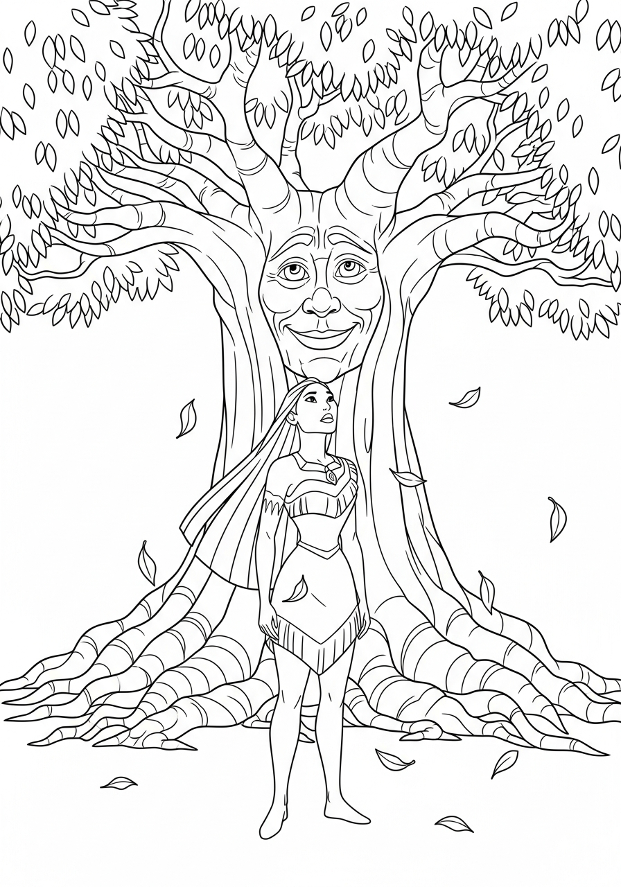 fun Pocahontas coloring pages 1