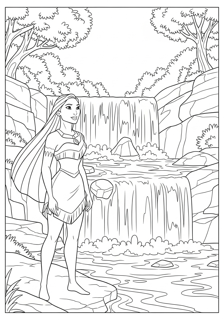 Pocahontas coloring pages for kids