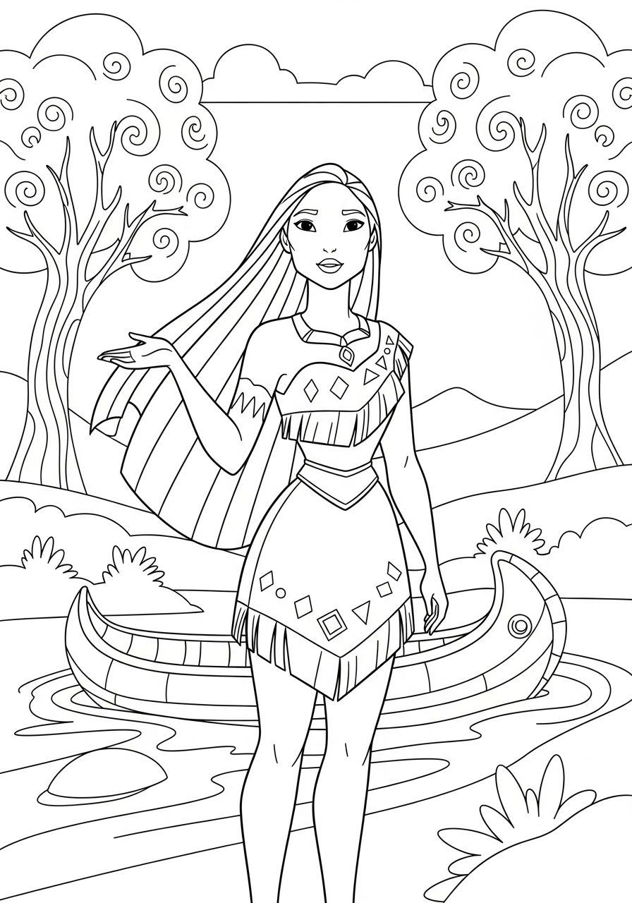 fun Pocahontas coloring pages