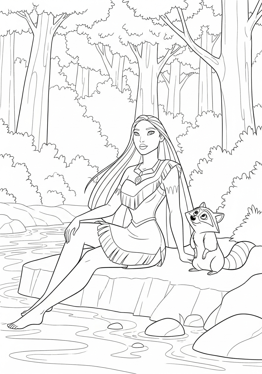 Pocahontas coloring pages pdf