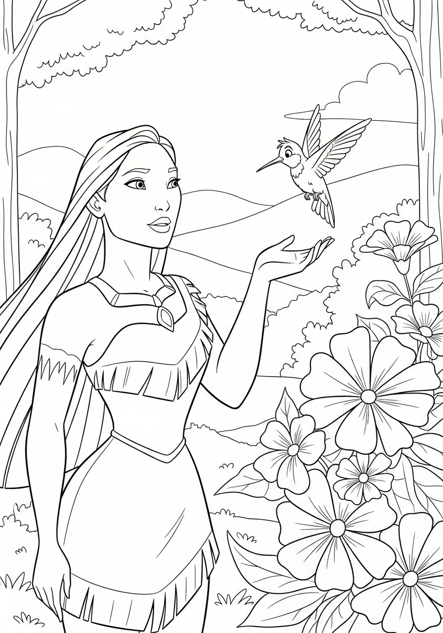 Pocahontas coloring book pages