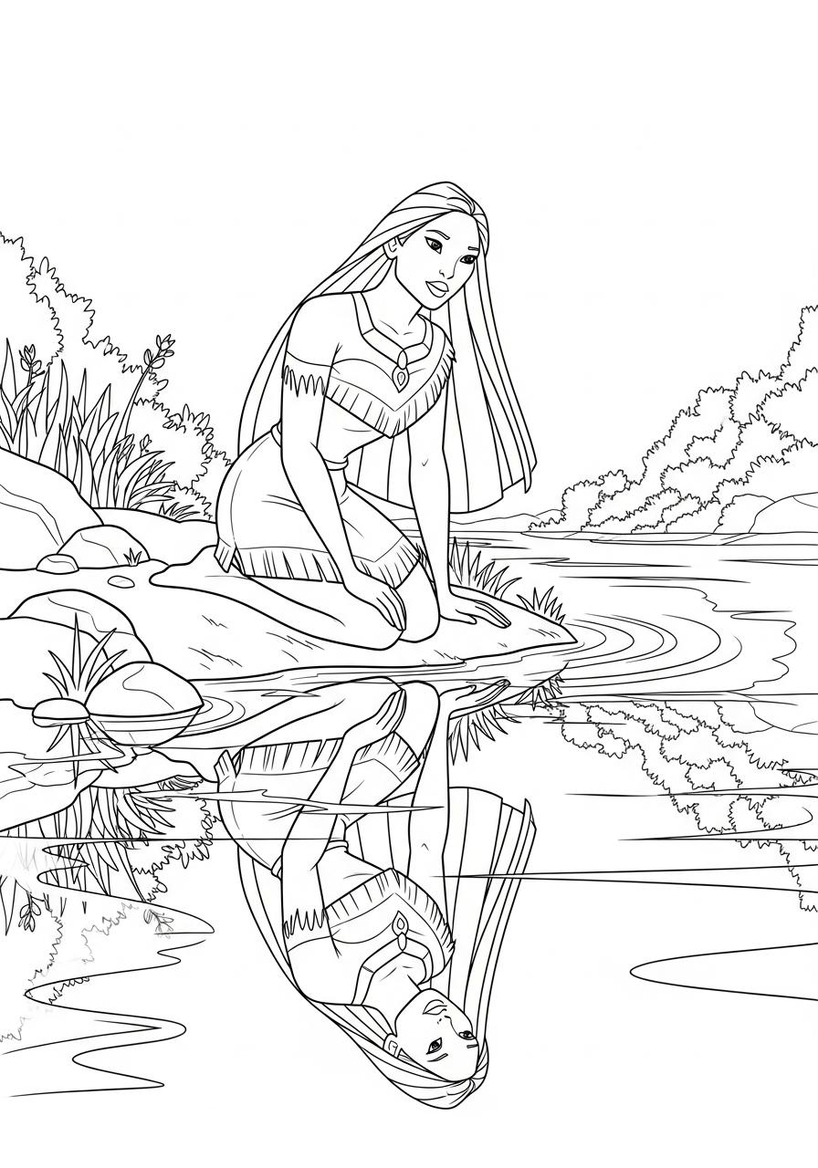 printable Pocahontas coloring pages