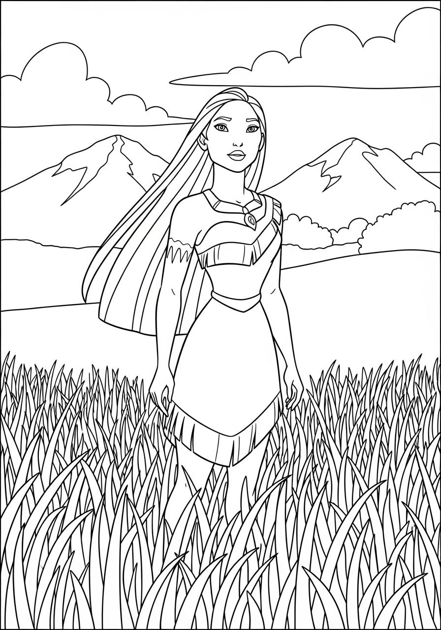 printable coloring pages Pocahontas