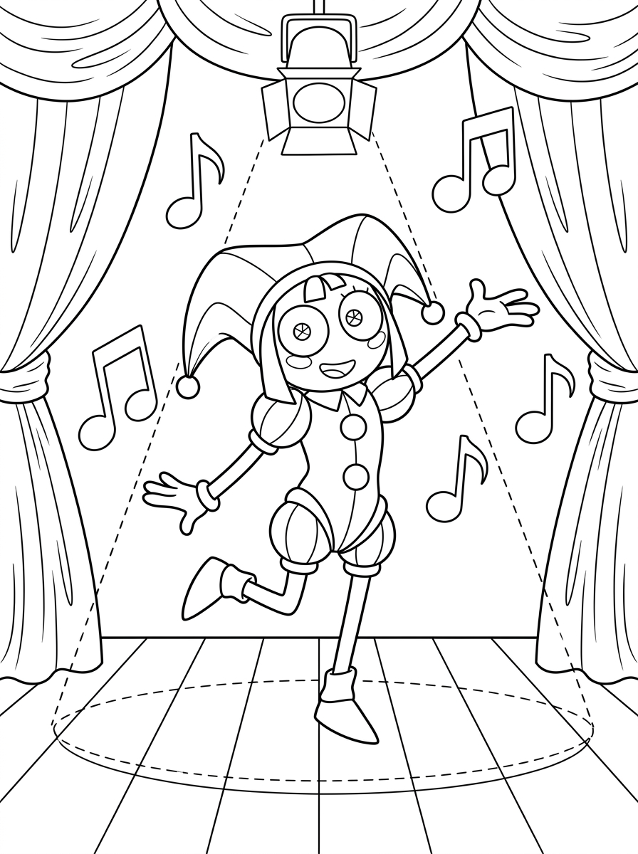 Pomni Coloring Pages 11 Pomni ornaments coloring pages
