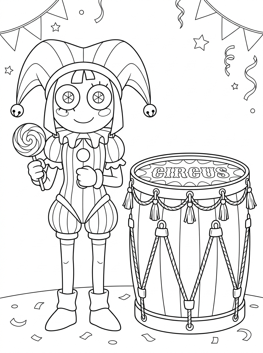 Pomni Coloring Pages 12 free coloring pages Pomni