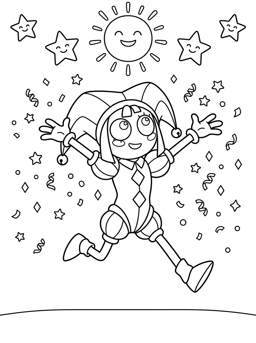 Pomni Coloring Pages 14 free Pomni coloring pages 1
