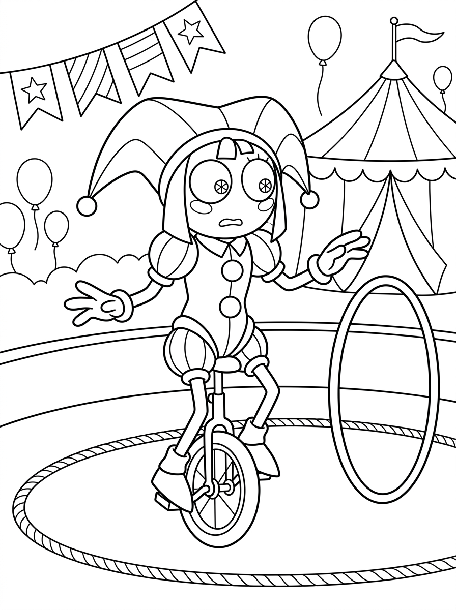 Pomni Coloring Pages 16 printable Pomni coloring pages for adults