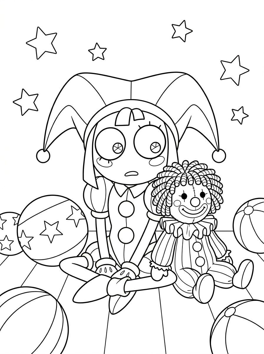 Pomni Coloring Pages 17 Pomni coloring pages for adults