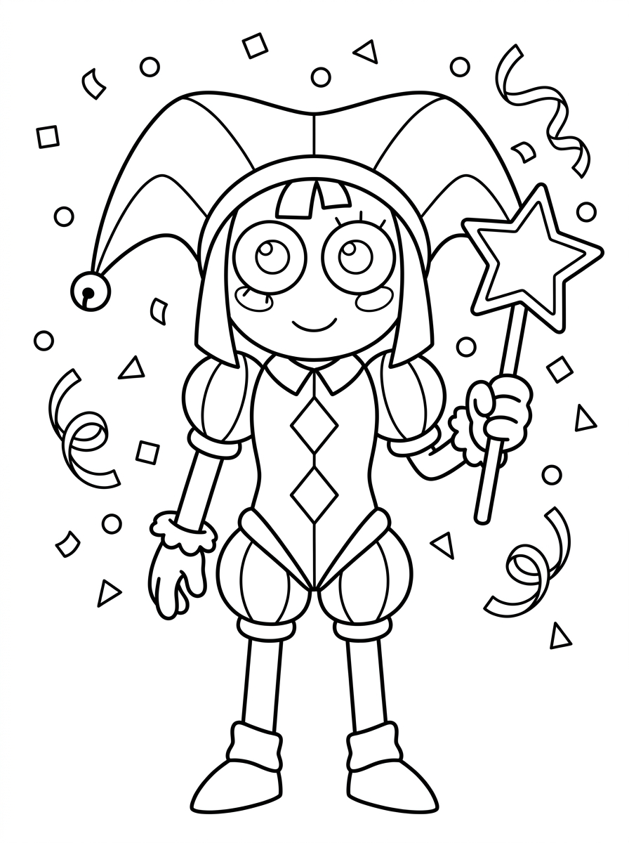 Pomni Coloring Pages 9 Pomni coloring pages pdf