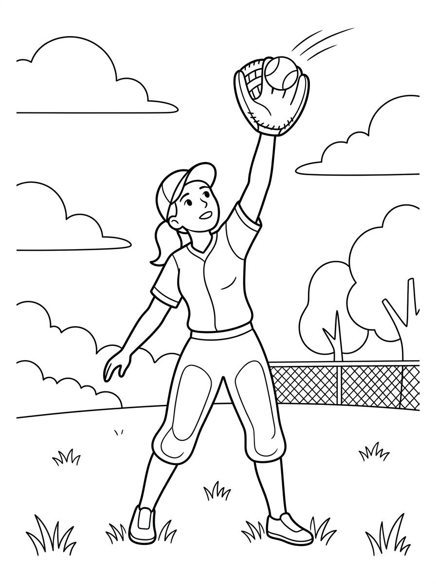 Ücretsiz softbol boyama sayfaları pdf