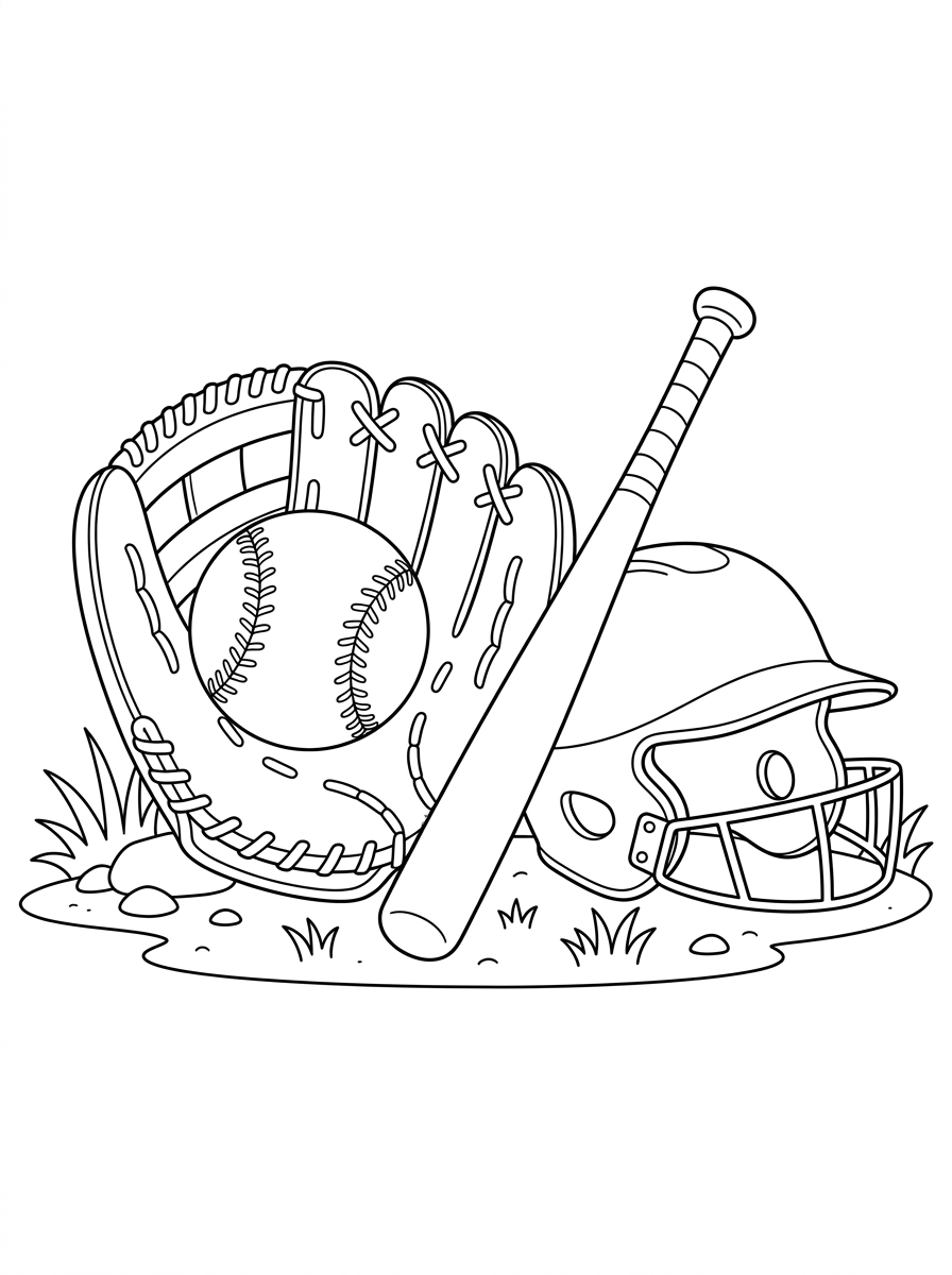 Softbol boyama sayfaları