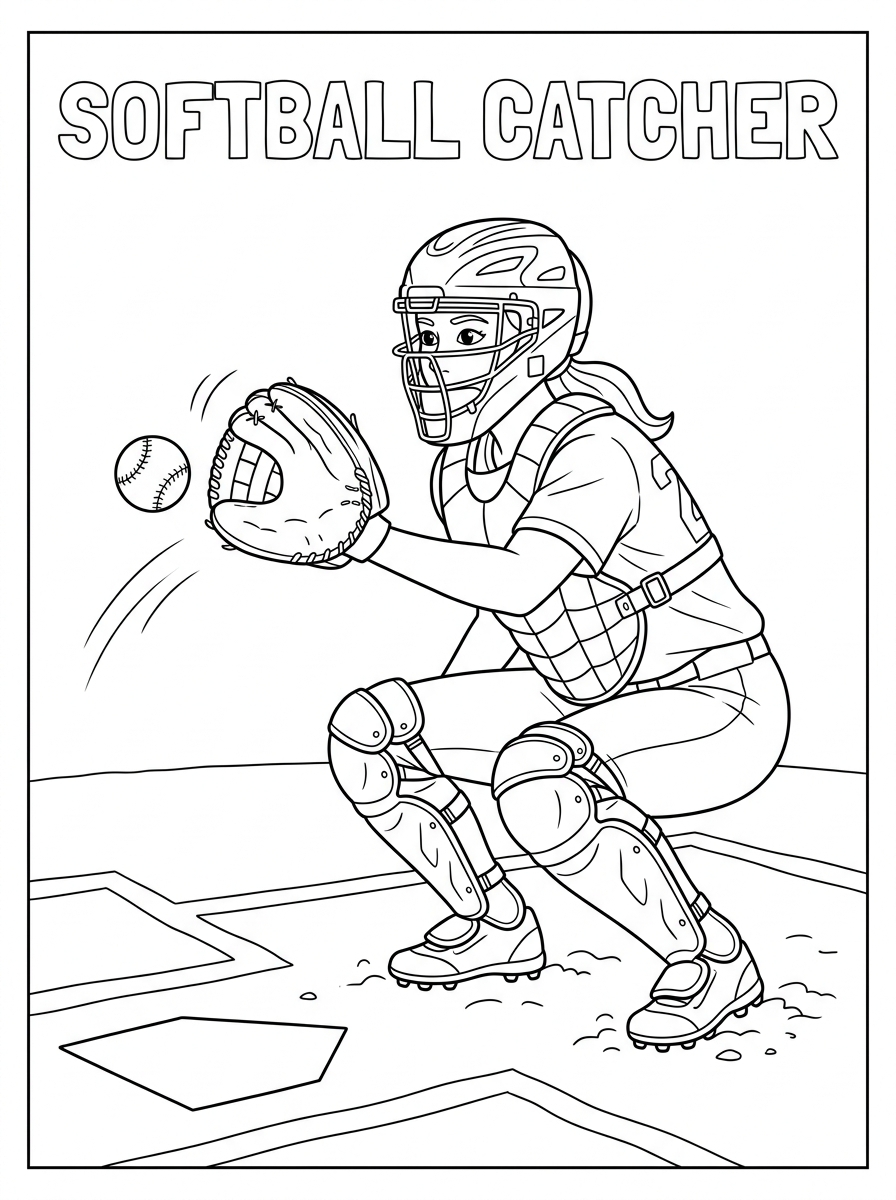 Softbol boyama sayfaları