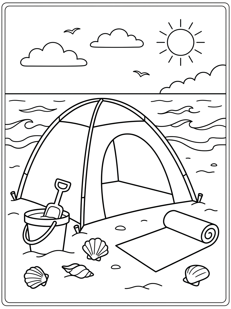 Tent Coloring Pages 2 Tent coloring pages free
