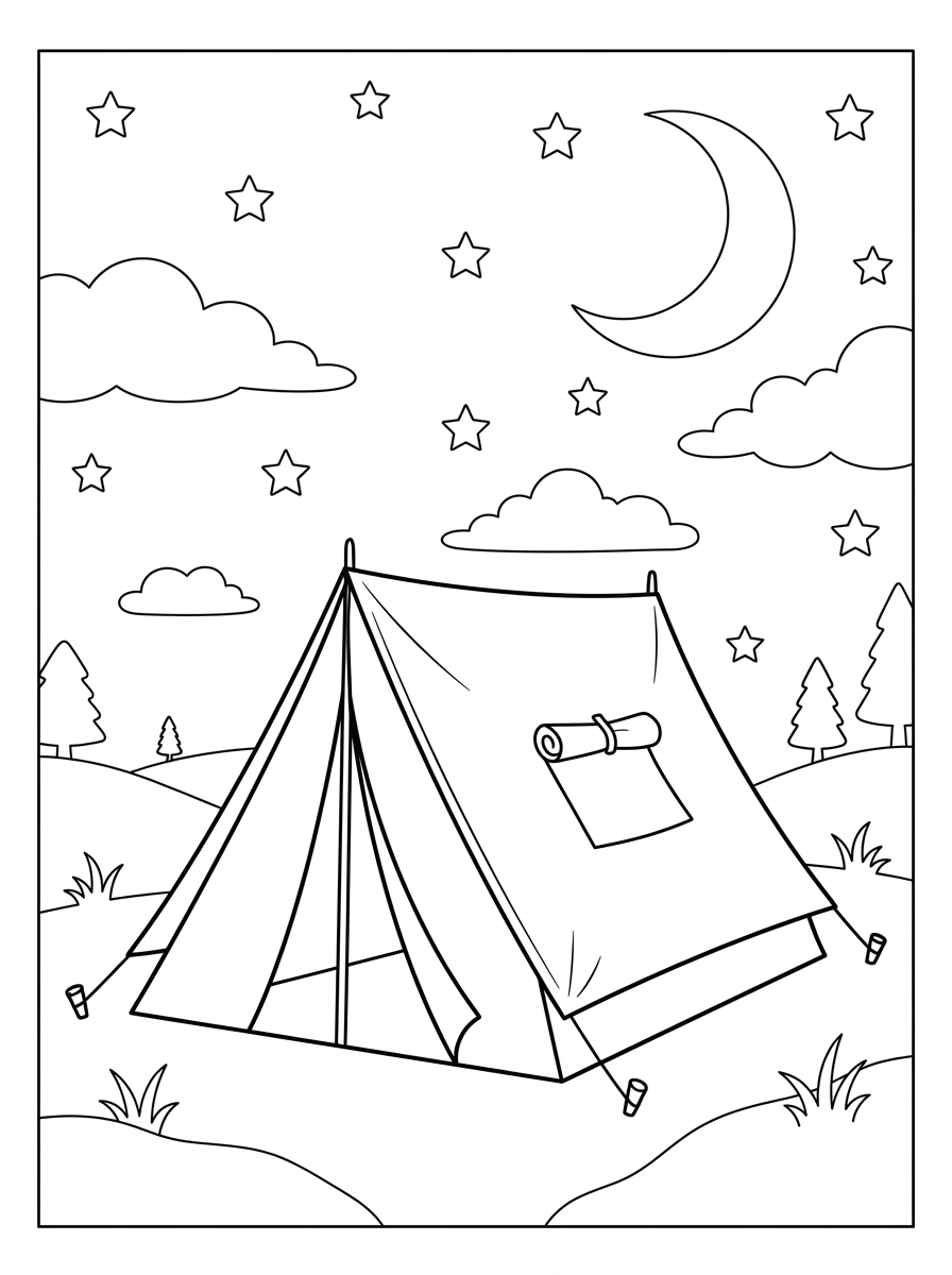 Tent Coloring Pages 19 free printable coloring pages Tent