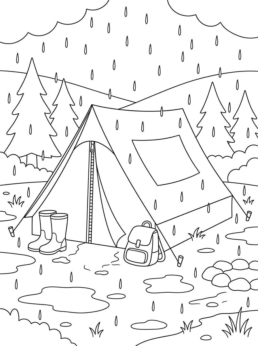 Tent Coloring Pages 21 Tent coloring pages pdf