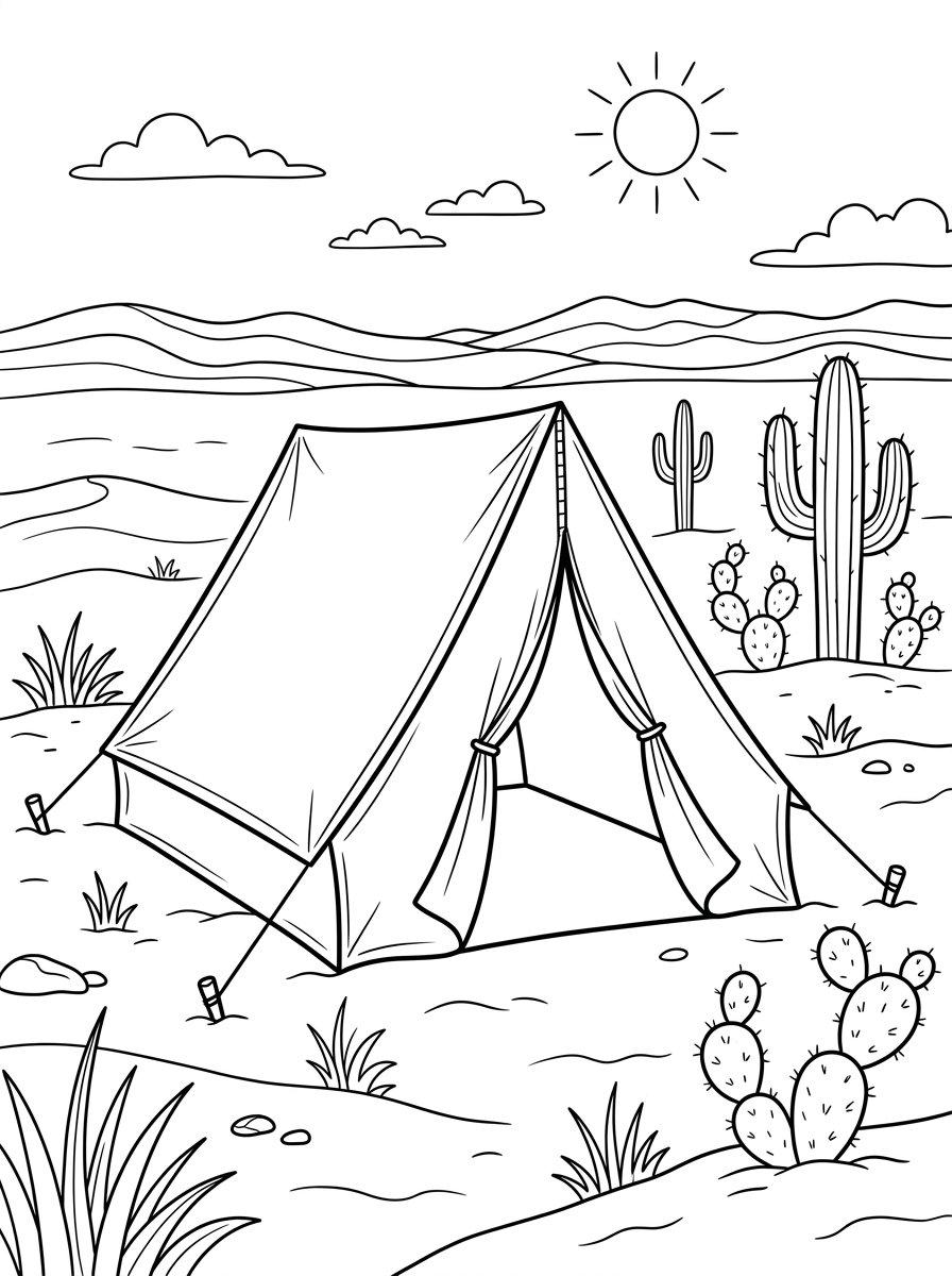 Tent Coloring Pages 22 adult Tent coloring pages