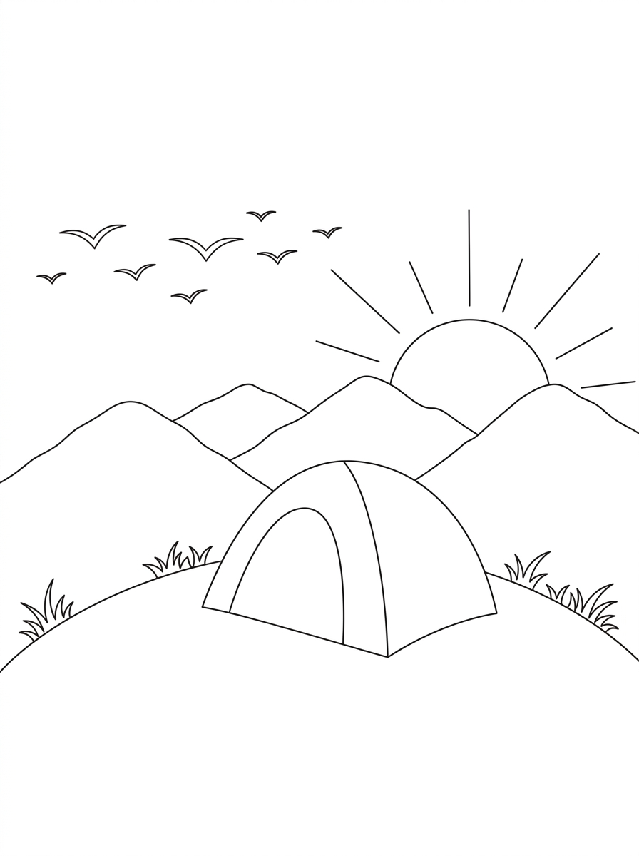 Tent Coloring Pages 23 free Tent coloring pages
