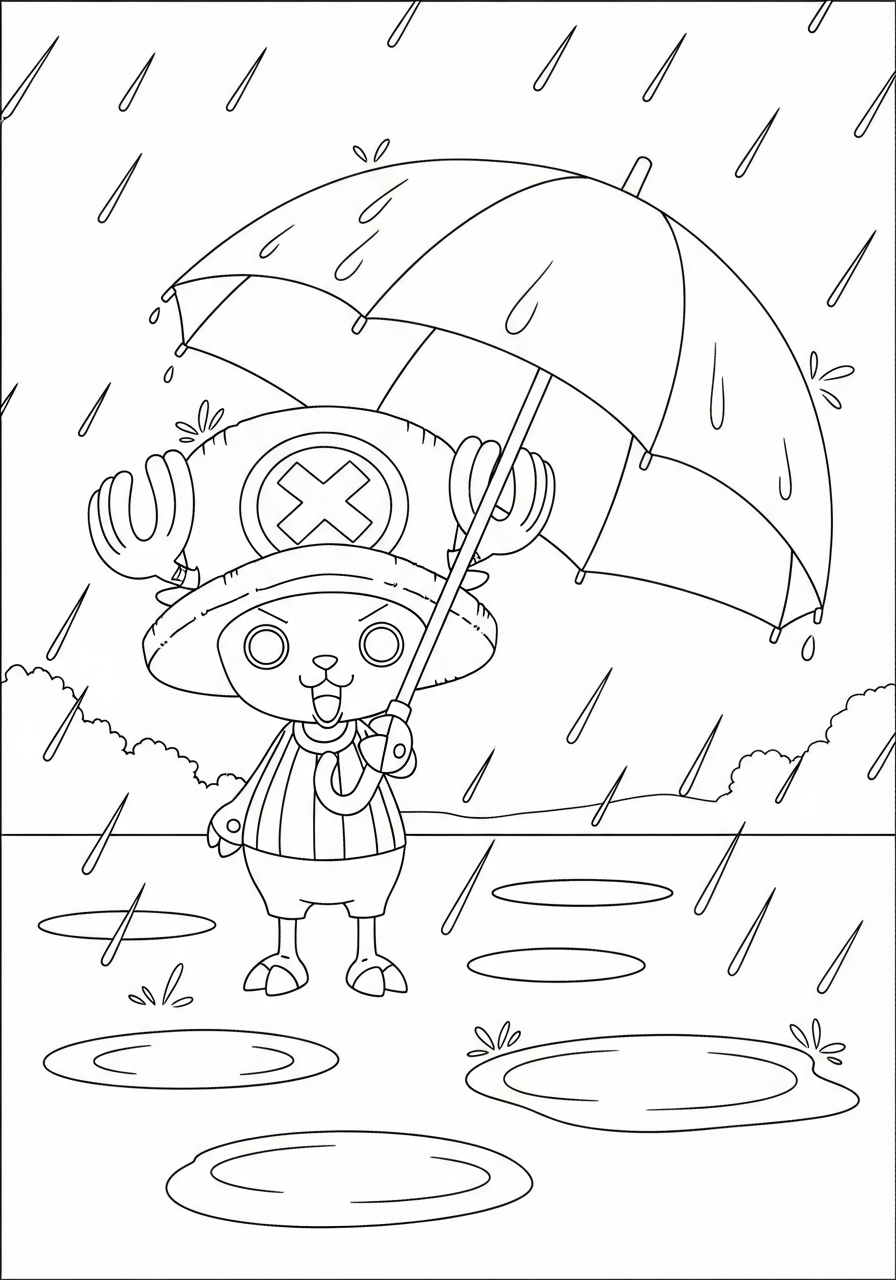 Tony Tony Chopper cards coloring pages