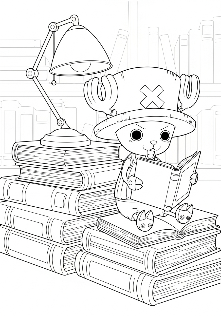free printable Tony Tony Chopper coloring pages for adults