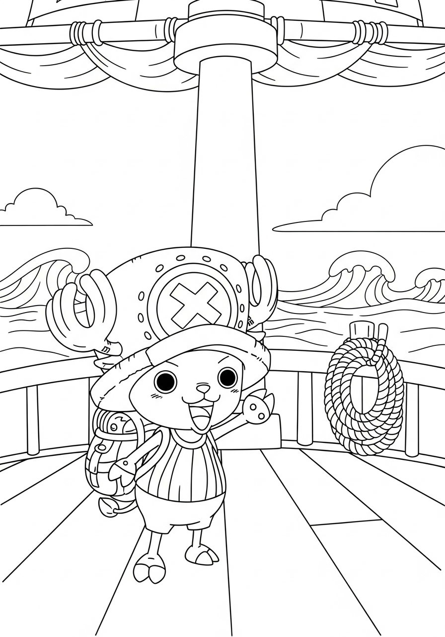 coloring pages for kids Tony Tony Chopper 1