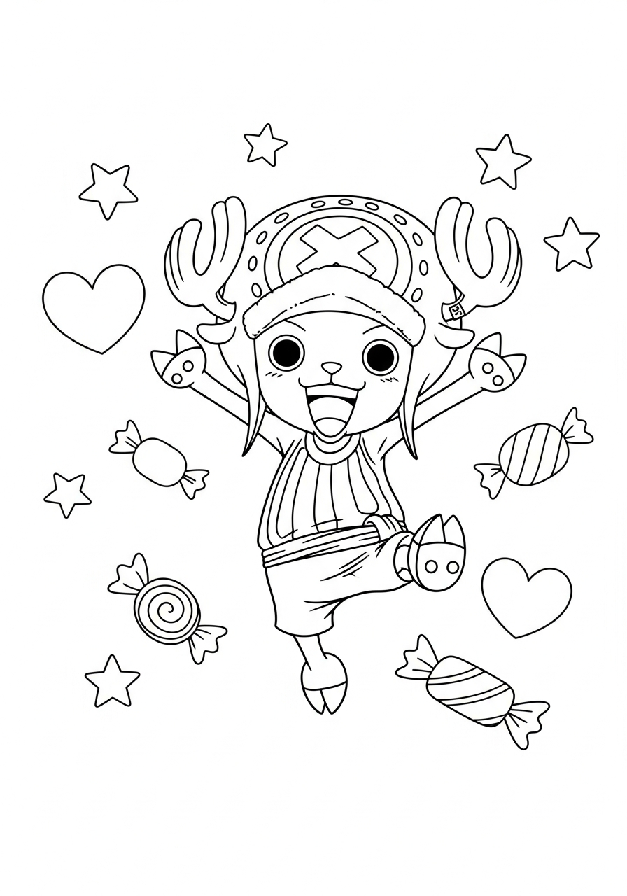 adult coloring pages Tony Tony Chopper