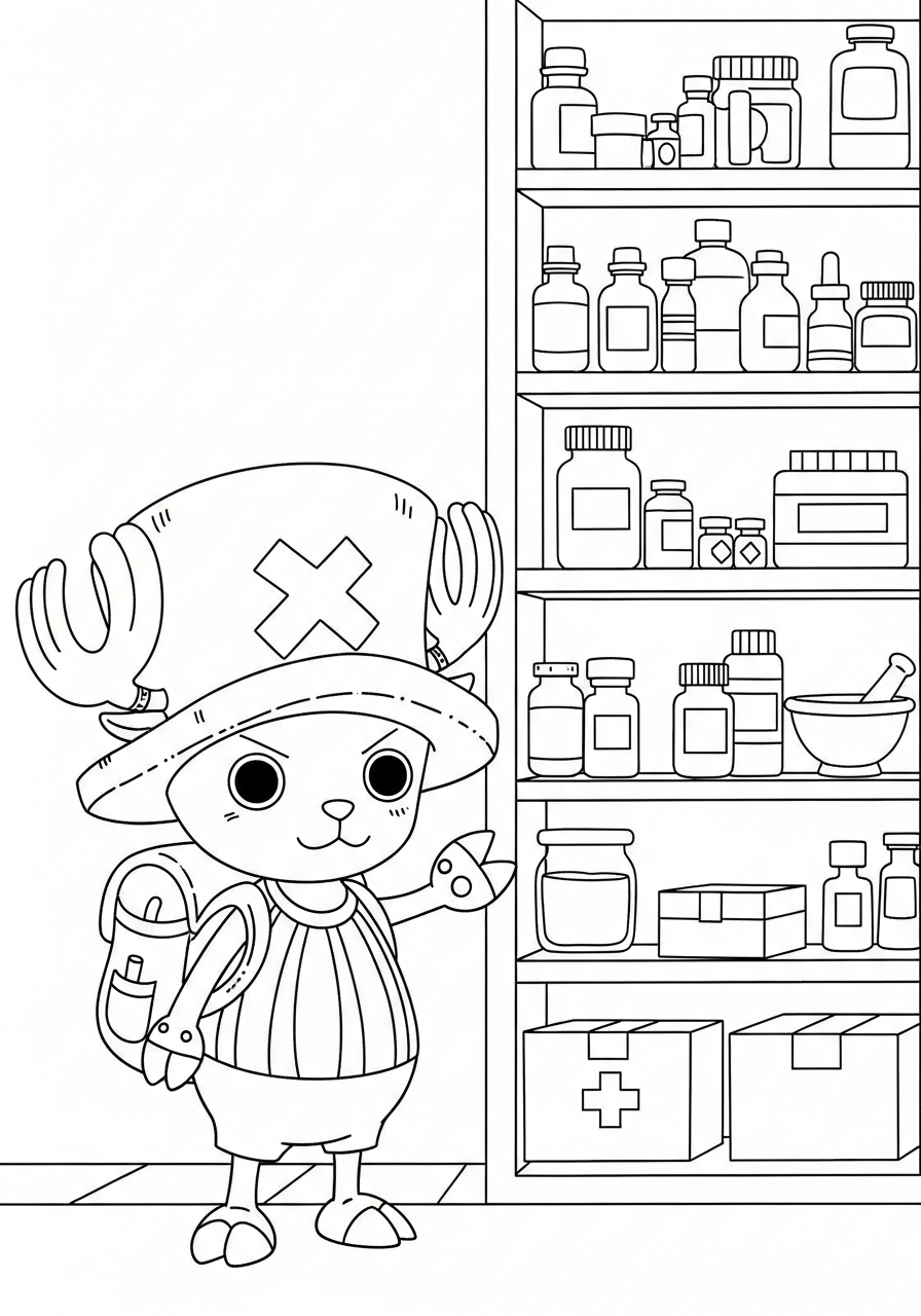 coloring pages for Tony Tony Chopper 1