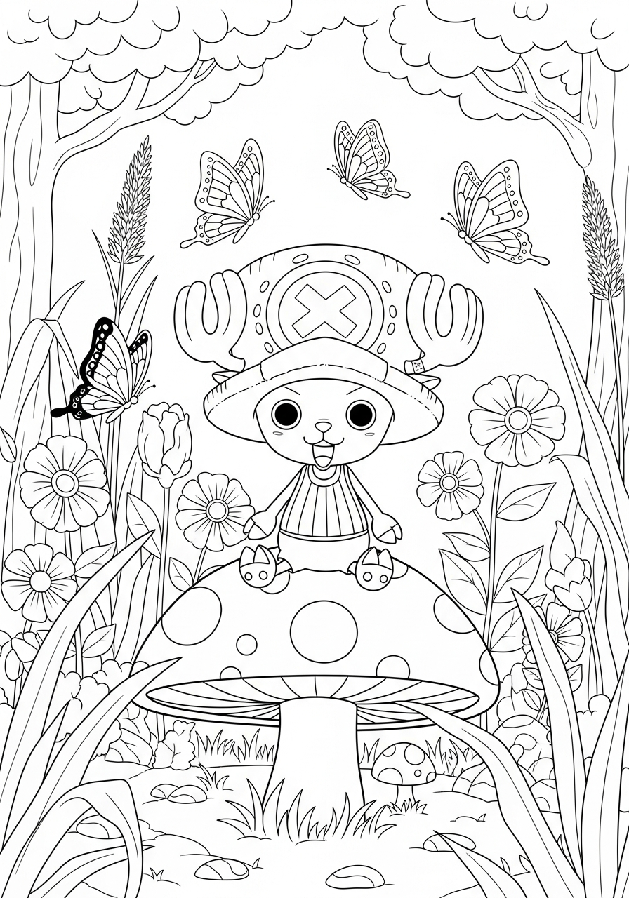 free Tony Tony Chopper coloring pages for kids