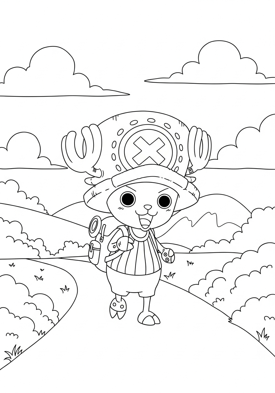 Tony Tony Chopper coloring pages for preschoolers