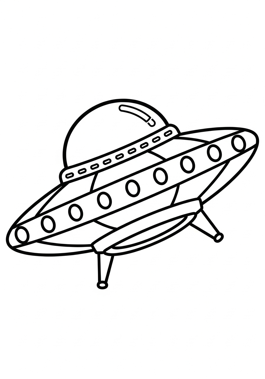 UFO coloring book pages