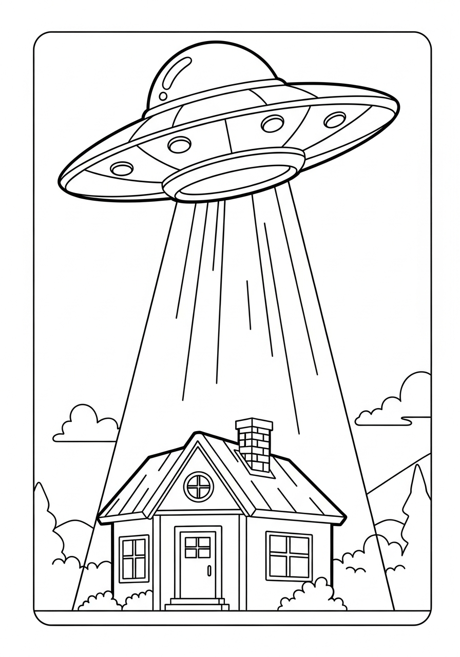 UFO coloring pages free printable