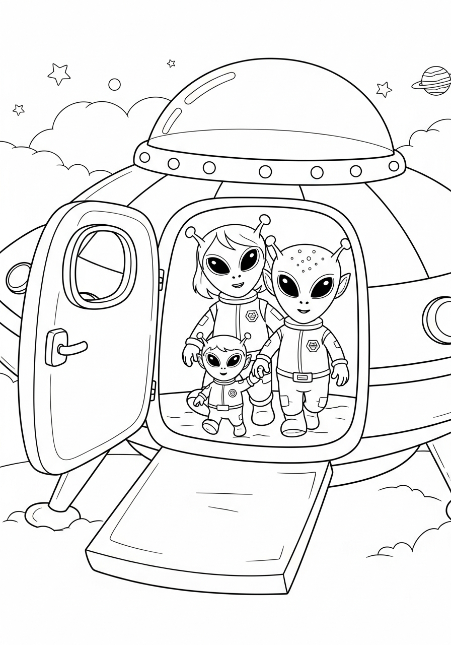 free UFO coloring pages