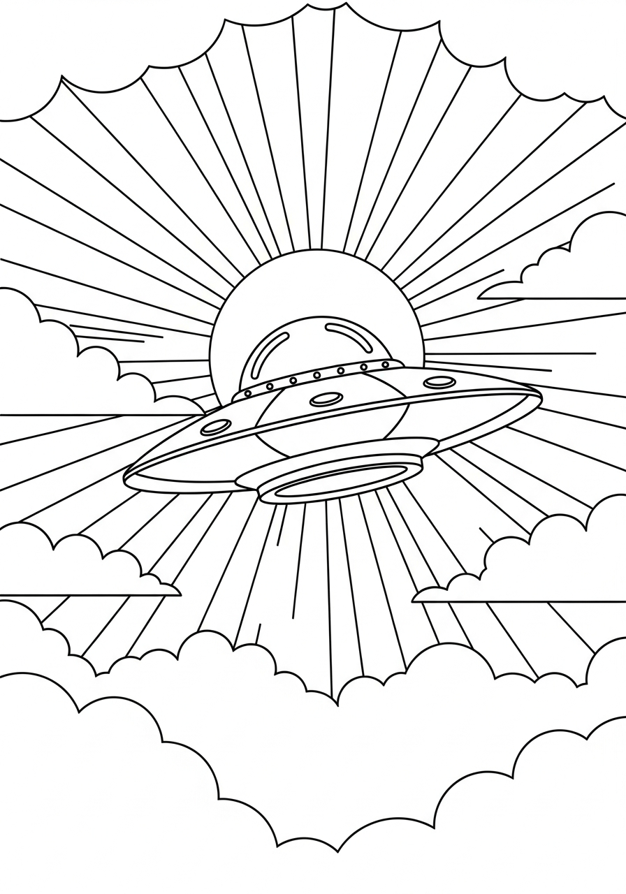 UFO coloring pages 1