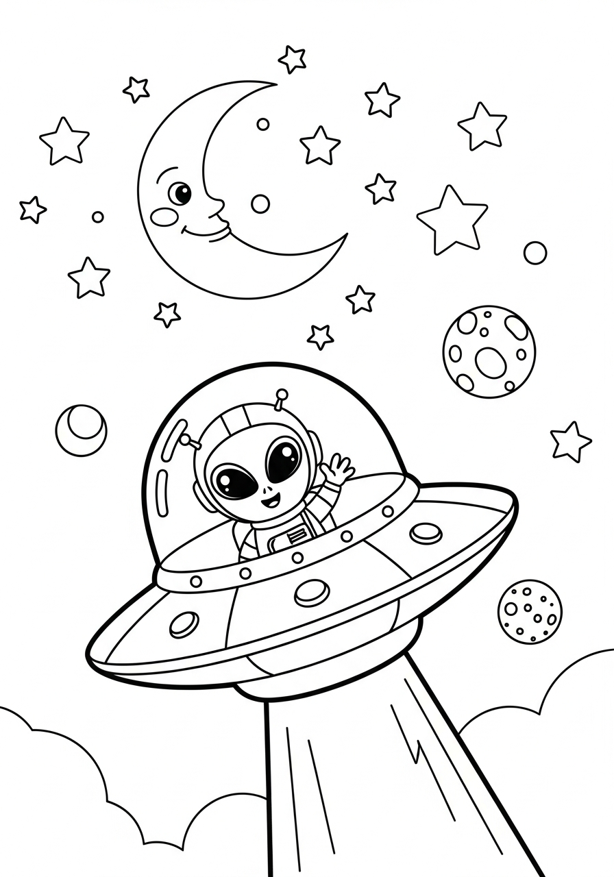 free UFO coloring pages pdf