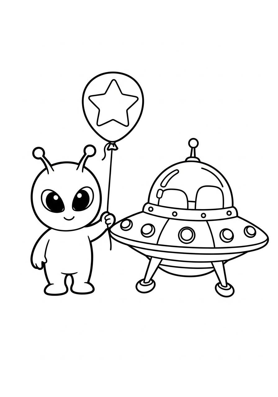 free full size printable UFO coloring pages for adults pdf 1
