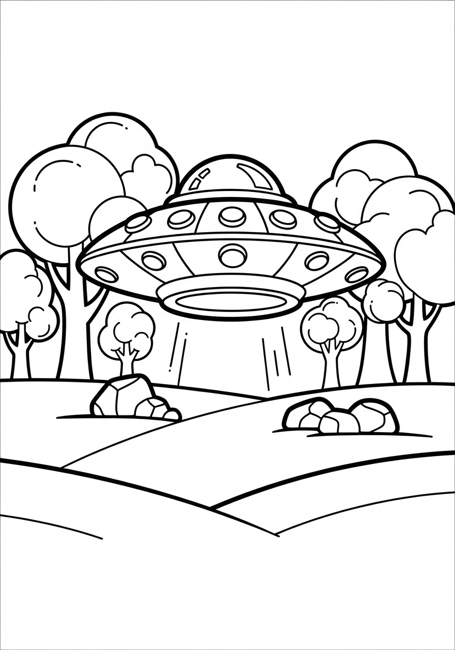 free printable UFO coloring pages for adults