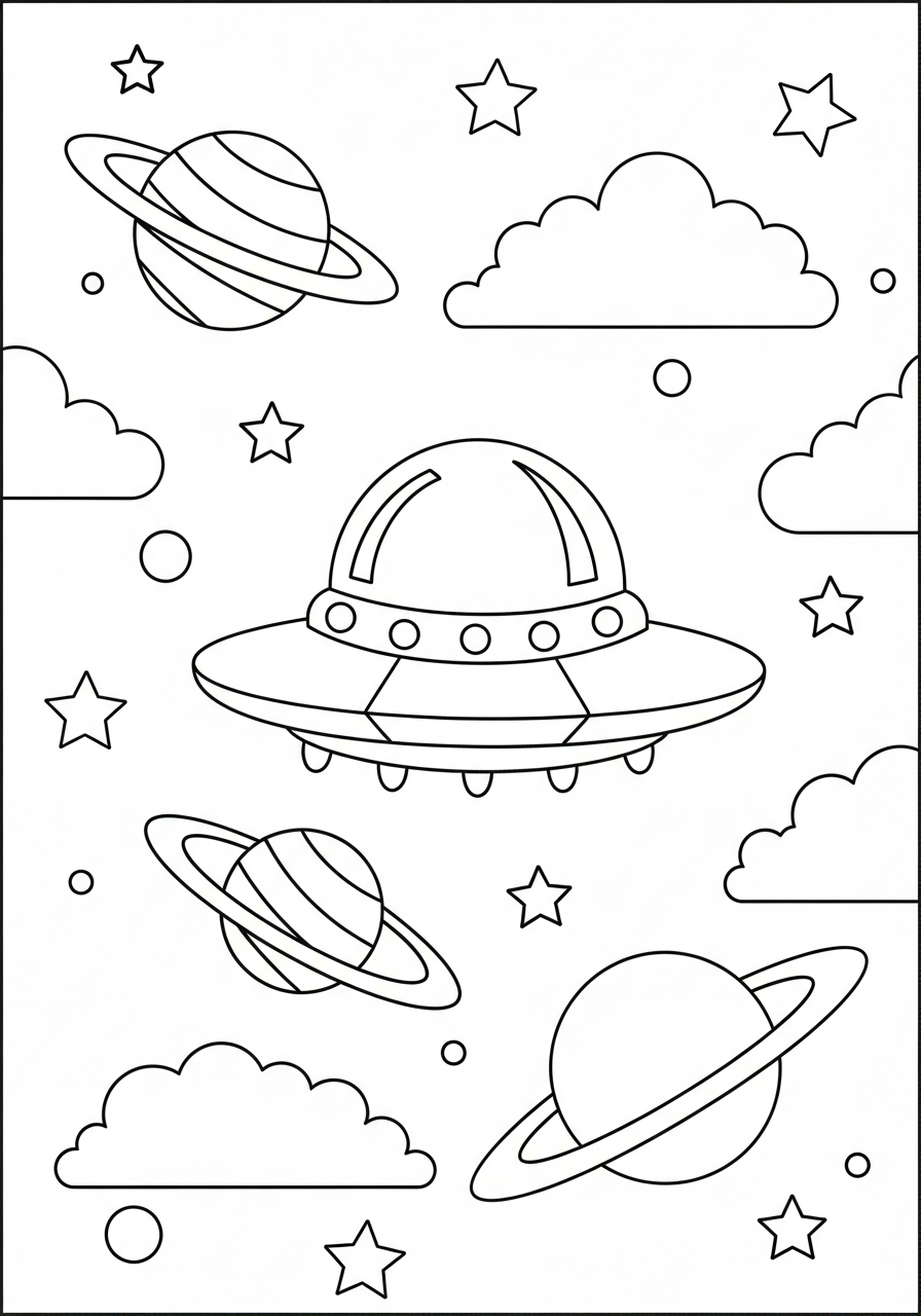 adult coloring pages UFO