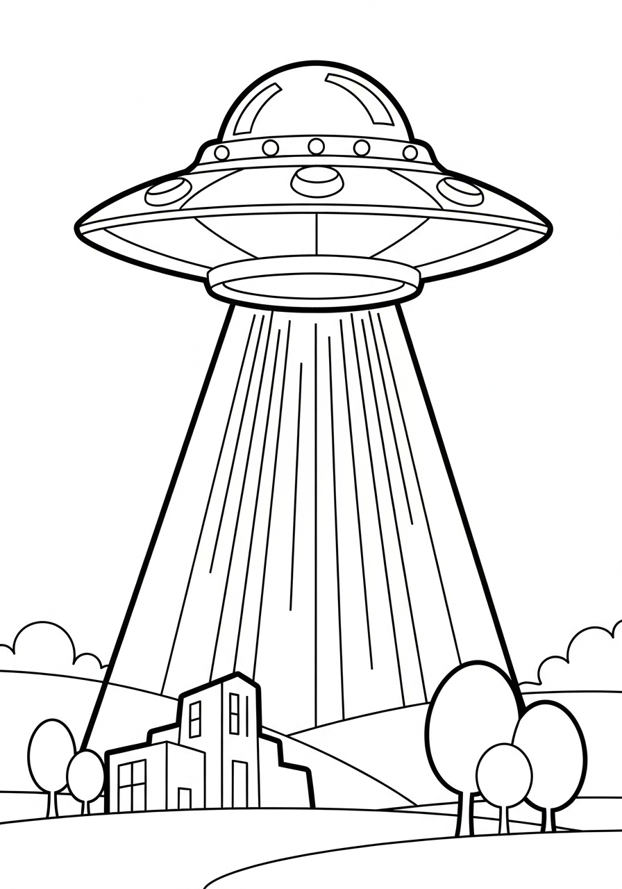 printable UFO coloring pages for adults