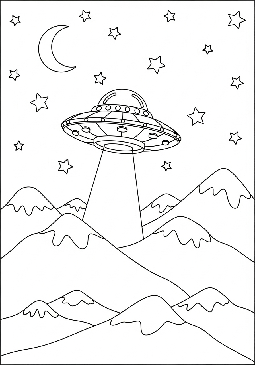 free printable coloring pages UFO