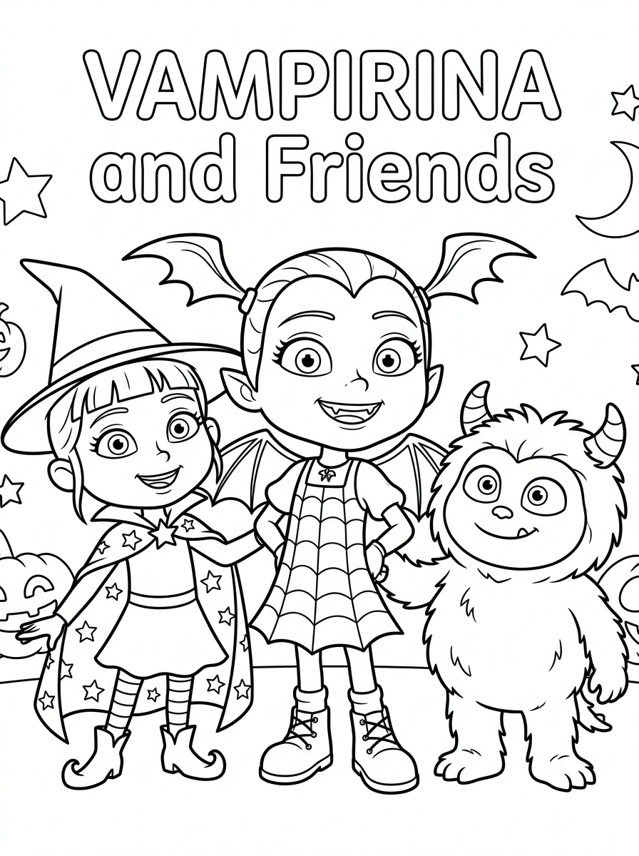 Vampirina Coloring Pages 2 free Vampirina printable coloring pages