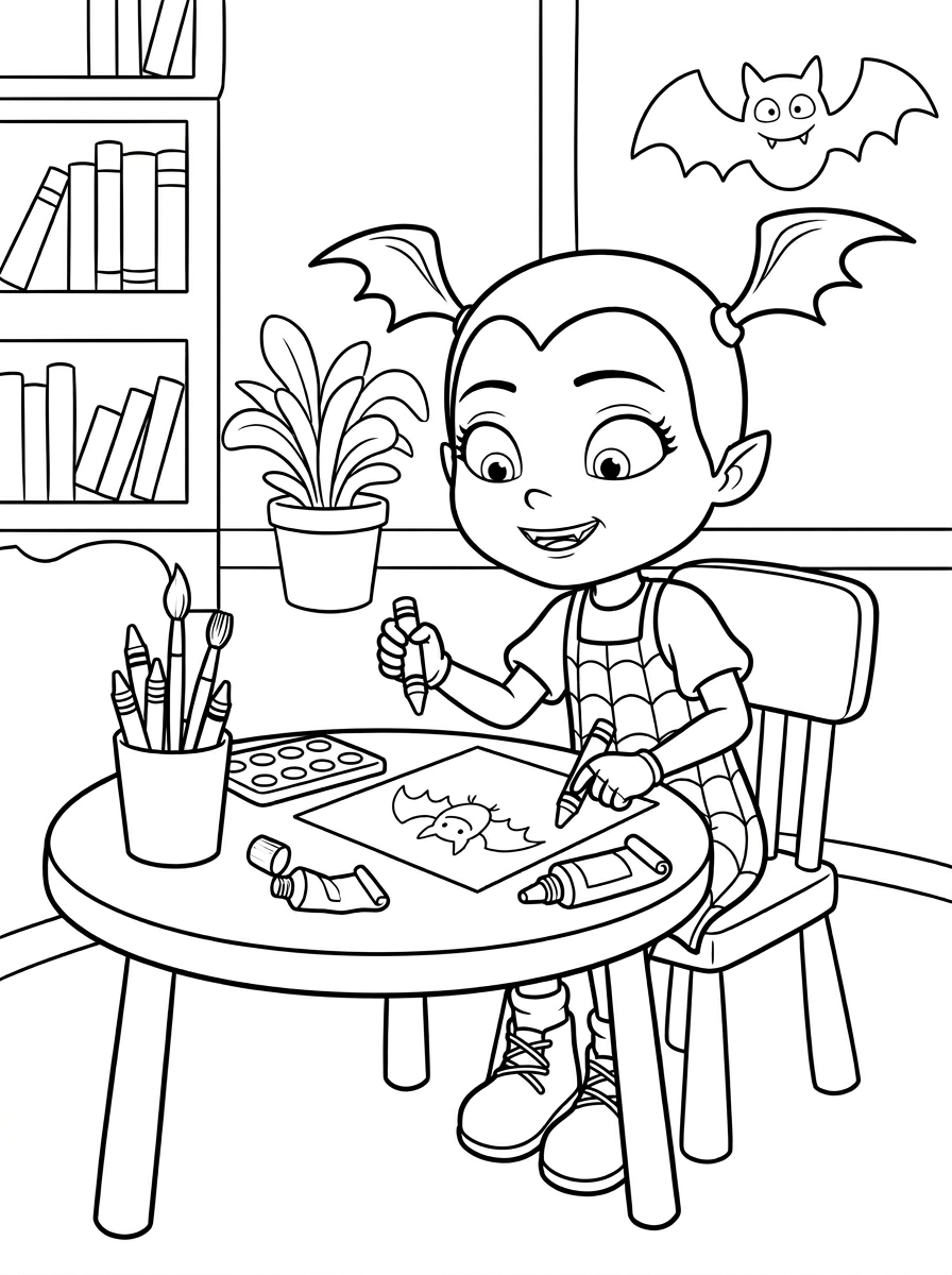 Vampirina Coloring Pages 4 easy Vampirina coloring pages