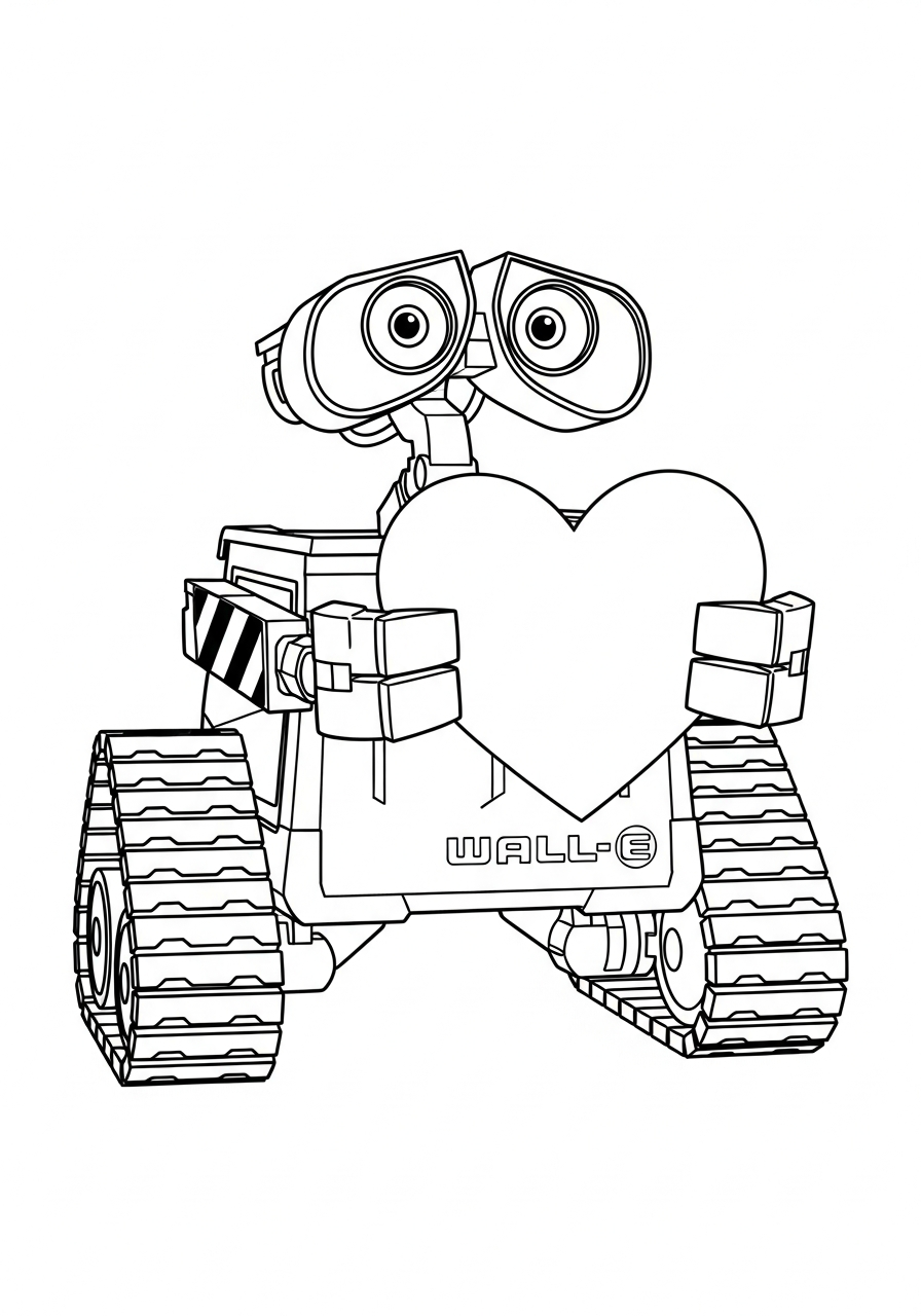 easy Wall E coloring pages
