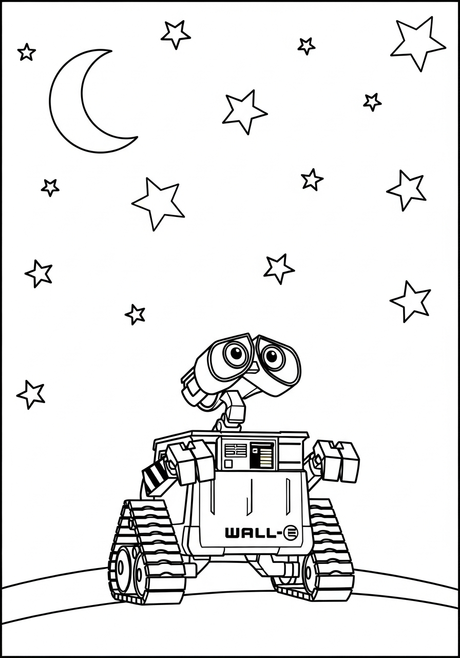 coloring pages for kids Wall E
